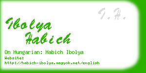 ibolya habich business card